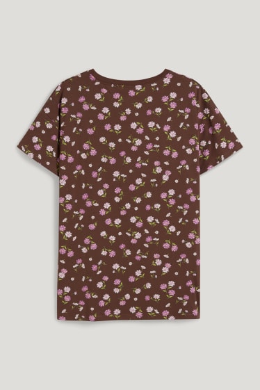 Damen XL - CLOCKHOUSE - T-Shirt - geblümt - braun