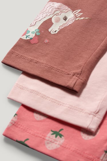 Toddler Girls - Multipack 3er - Einhorn - Leggings - braun / rosa