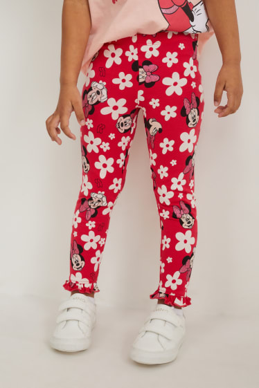 Nena petita - Minnie Mouse - leggings - flors - fúcsia