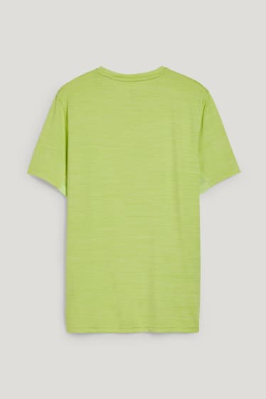 Uomo - T-shirt sportiva - verde fluorescente