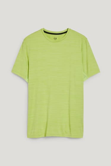 Uomo - T-shirt sportiva - verde fluorescente