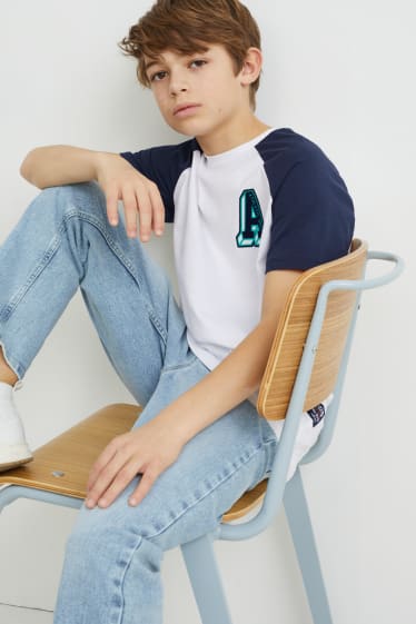 Reverskraag - T-shirt - wit