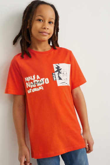Reverskraag - Naruto - T-shirt - oranje