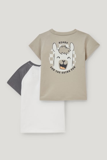 Miminka chlapci - Multipack 2 ks - tričko s krátkým rukávem pro miminka - krémově bílá