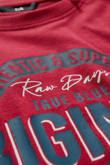 Men - T-shirt - dark red