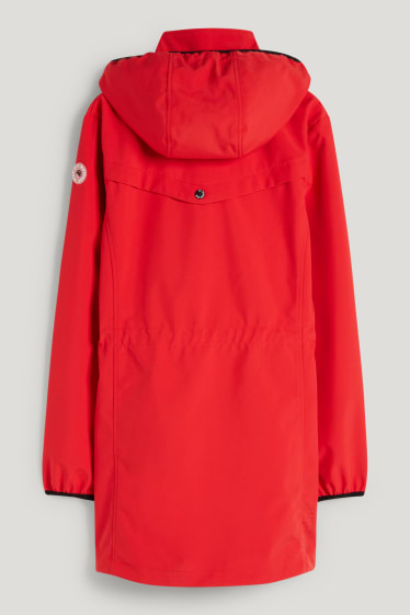 Donna - Giacca soft shell con cappuccio - rosso scuro