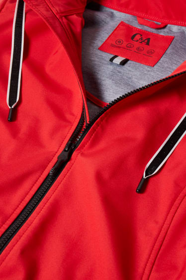 Donna - Giacca soft shell con cappuccio - rosso scuro