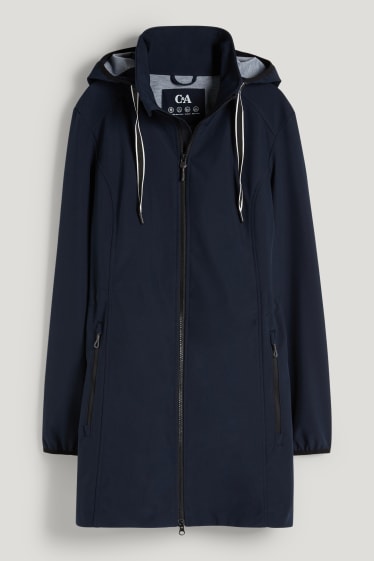 Femmes - Veste souple à capuche - bleu foncé