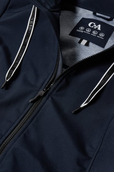 Femmes - Veste souple à capuche - bleu foncé