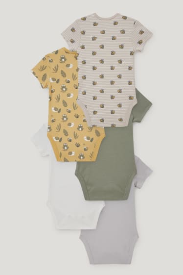 Bebés niñas - Pack de 5 - bodies para bebé - verde / gris