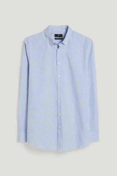 Uomo - Camicia business - slim fit - button down - facile da stirare - azzurro
