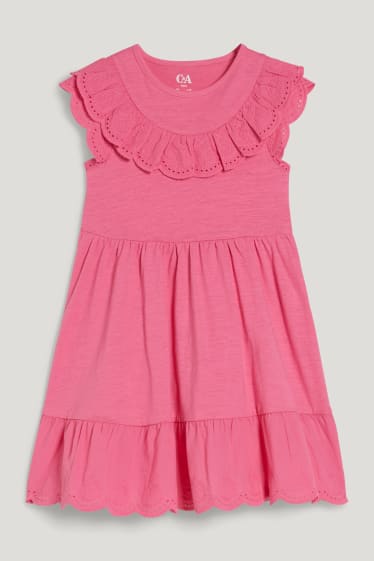 Exclusief online - Set - jurk en tasje - 2-delig - fuchsiarood