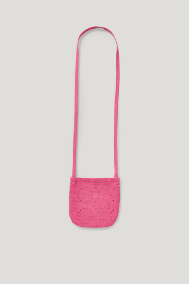 Exclusief online - Set - jurk en tasje - 2-delig - fuchsiarood
