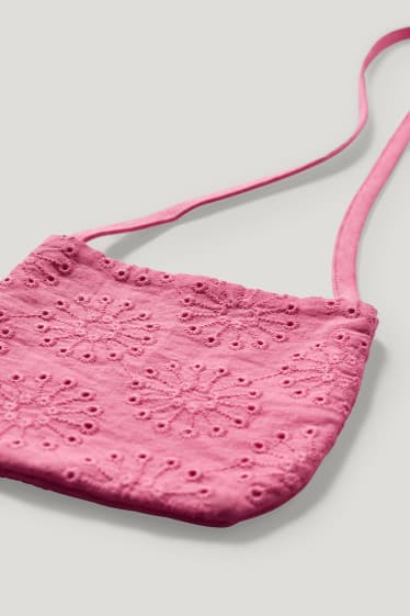 Exclusief online - Set - jurk en tasje - 2-delig - fuchsiarood