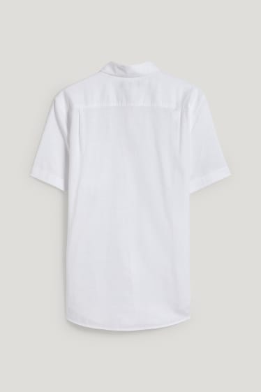 Uomo - Camicia - regular fit - collo all'italiana - bianco