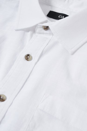 Men - Shirt - regular fit - kent collar - white