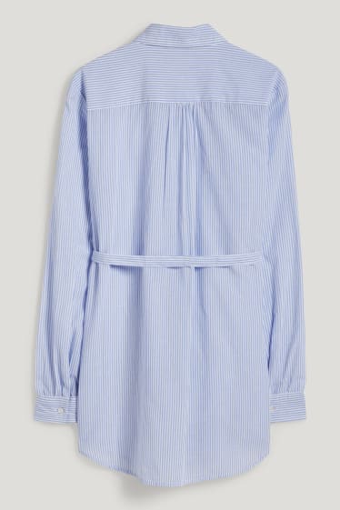 Women - Nursing blouse - striped - white / light blue