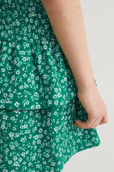 Bambine: - Gonna - a fiori - verde