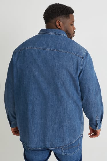 Home XL - Camisa texana - regular fit - Kent - texà blau fosc