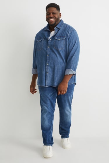 Home XL - Camisa texana - regular fit - Kent - texà blau fosc