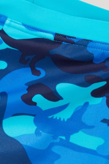 Batolata chlapci - Motiv dinosaura - plavky - LYCRA® XTRA LIFE™ - se vzorem - tmavomodrá