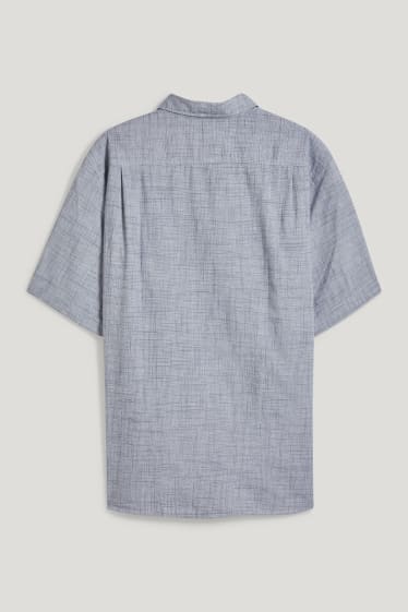 Men XL - Denim shirt - regular fit - kent collar - gray