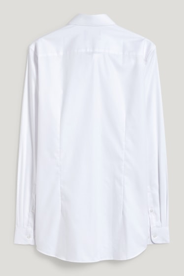 Uomo - Camicia business - slim fit - colletto all’italiana - facile da stirare - bianco