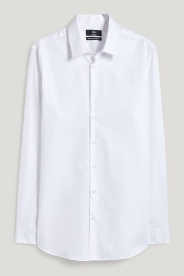 Uomo - Camicia business - slim fit - colletto all’italiana - facile da stirare - bianco