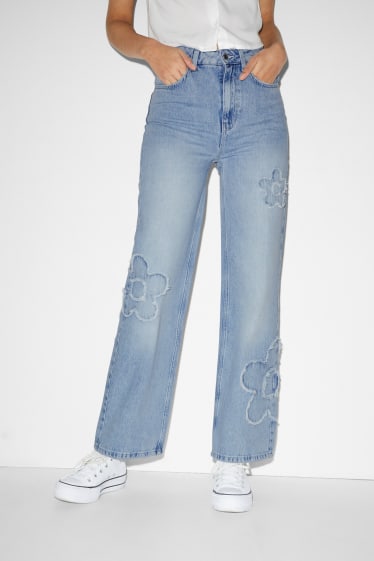 Clockhouse Girls - CLOCKHOUSE - loose fit jeans - talie înaltă - denim-albastru deschis