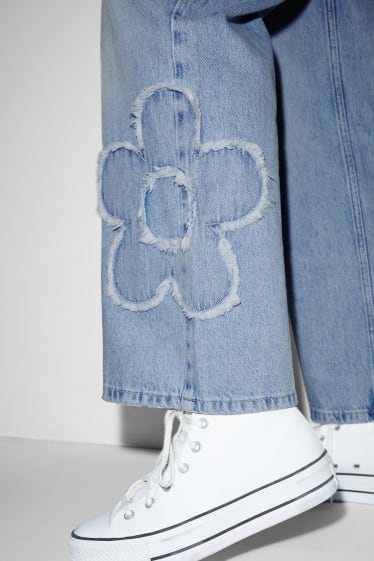Clockhouse Girls - CLOCKHOUSE - loose fit jeans - talie înaltă - denim-albastru deschis