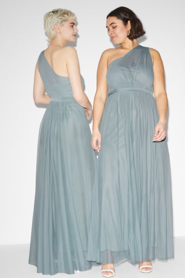 Women - CLOCKHOUSE - fit & flare dress - partywear - turquoise