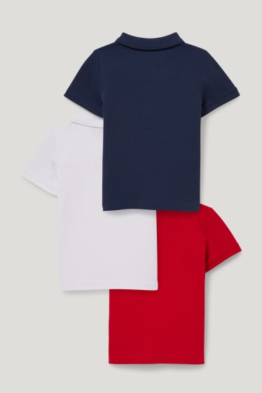 Toddler Boys - Multipack 3er - Poloshirt - rot / blau