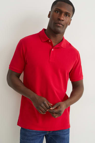 Hommes - Polo - rouge
