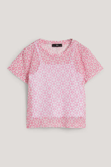 Filles - Ensemble - T-shirt et top - 2 pièces - rose