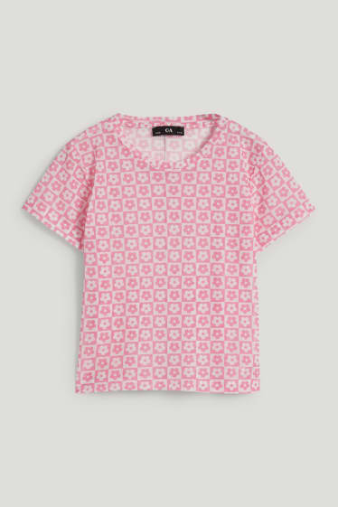 Filles - Ensemble - T-shirt et top - 2 pièces - rose