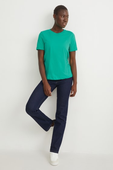 Dames - Basic T-shirt - groen