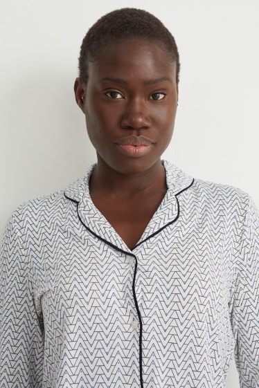 Femmes - Pyjama - avec motif - blanc crème