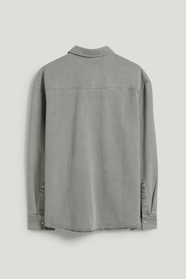 Clockhouse Boys - Camicia - relaxed fit - collo all'italiana - grigio