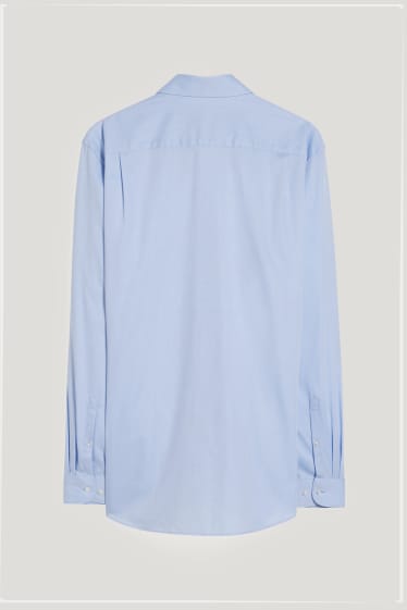 Uomo - Camicia business - regular fit - colletto all’italiana - facile da stirare - azzurro