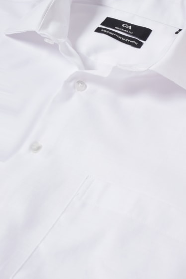 Herren - Businesshemd - Regular Fit - Cutaway - bügelleicht - weiß