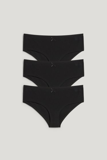 Donna - Confezione da 3 - coulotte - nero