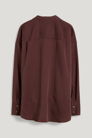 Damen - Bluse - dunkelbraun