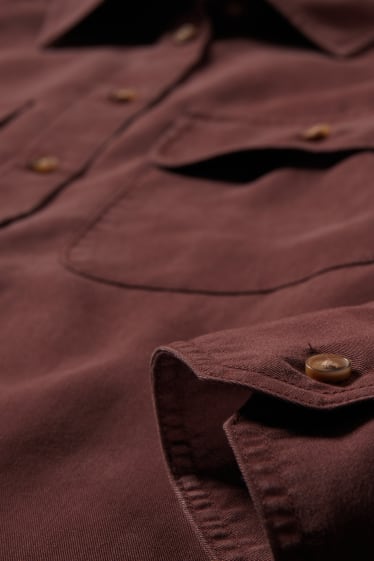 Damen - Bluse - dunkelbraun