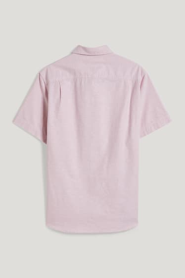 Hommes - Chemise - regular fit - col button-down - rose