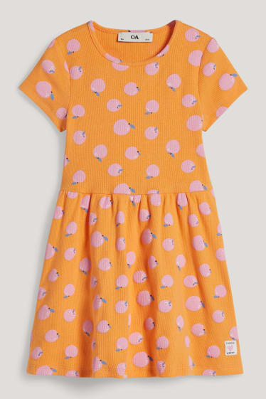 Toddler Girls - Kleid - gemustert - orange