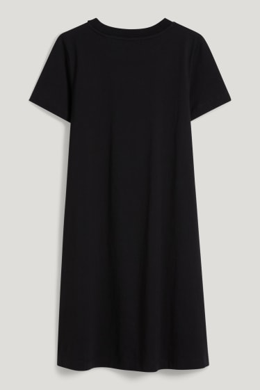 Damen - T-Shirt-Kleid - schwarz