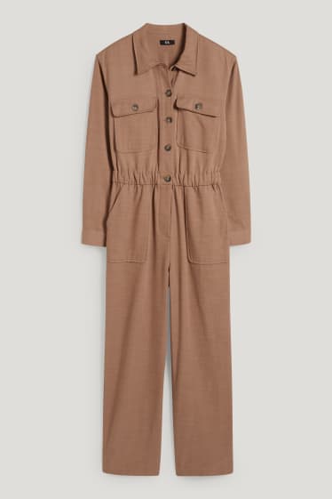 Damen - Jumpsuit - beige