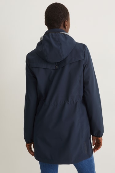 Femmes - Veste souple à capuche - bleu foncé