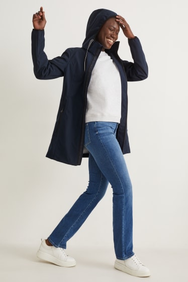 Femmes - Veste souple à capuche - bleu foncé