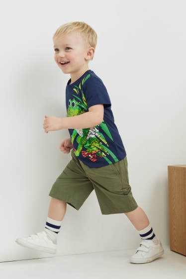 Toddler Boys - T-shirt - glanseffect - donkerblauw